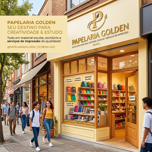 Fachada Papelaria Golden Jundiaí